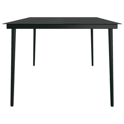 Set da Pranzo da Giardino 9 pz con Cuscini Nero | homemem39