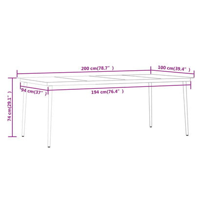 Set da Pranzo da Giardino 9 pz con Cuscini Grigio | homemem39