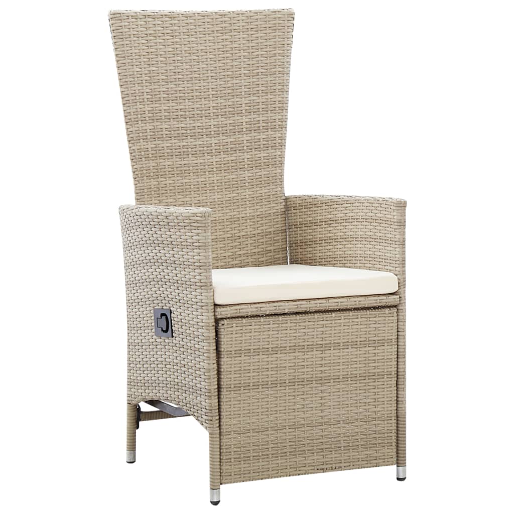 Set da Pranzo da Giardino 9 pz con Cuscini Beige | homemem39