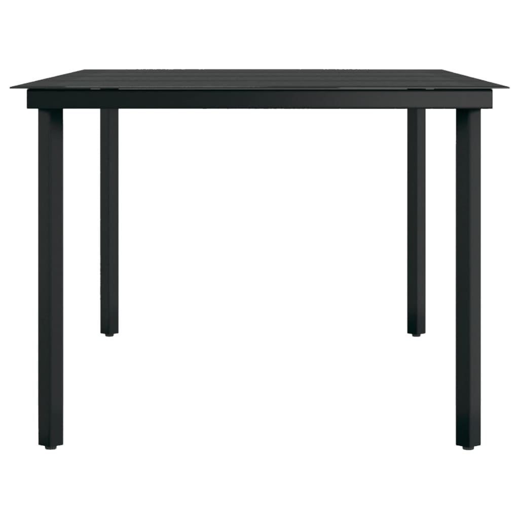 Set da Pranzo da Giardino 9 pz con Cuscini Nero | homemem39