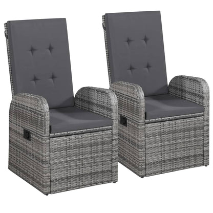 Set da Pranzo da Giardino 7 pz con Cuscini Grigio | homemem39