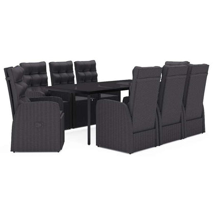Set da Pranzo da Giardino 9 pz con Cuscini