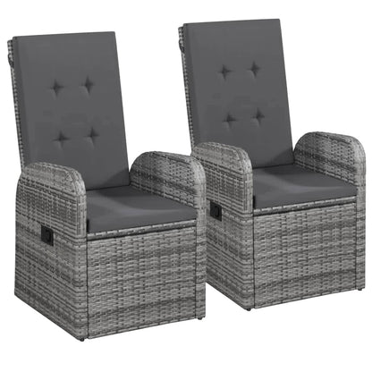 Set da Pranzo da Giardino 9 pz con Cuscini Grigio | homemem39