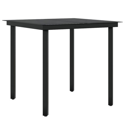 Set da Pranzo da Giardino 3 pz con Cuscini Nero | homemem39