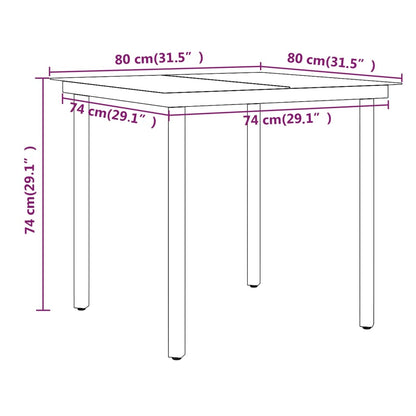 Set da Pranzo da Giardino 3 pz con Cuscini Nero | homemem39