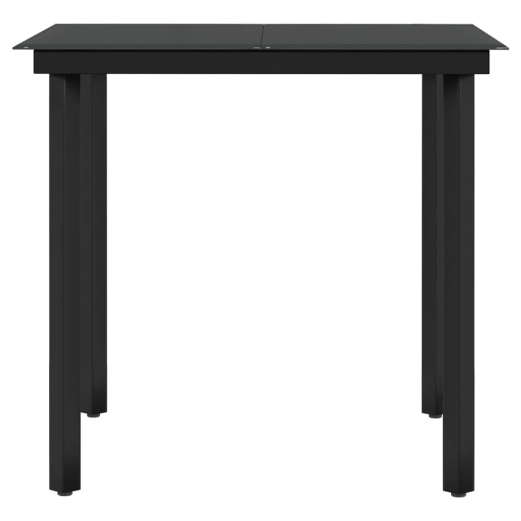 Set da Pranzo da Giardino 5 pz con Cuscini Nero | homemem39