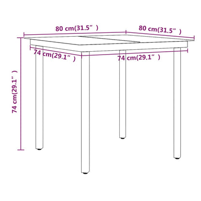 Set da Pranzo da Giardino 5 pz con Cuscini Nero | homemem39