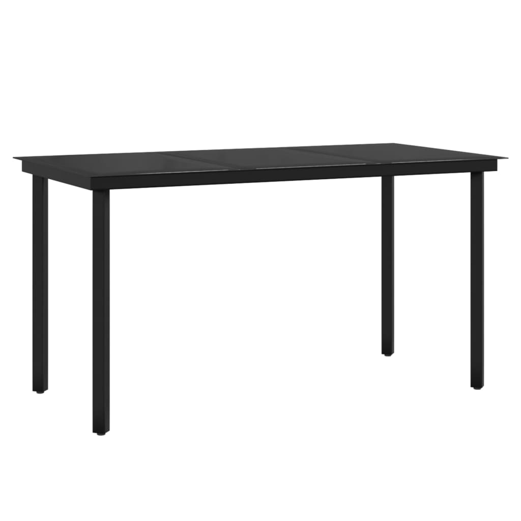 Set da Pranzo da Giardino 5 pz con Cuscini Nero | homemem39