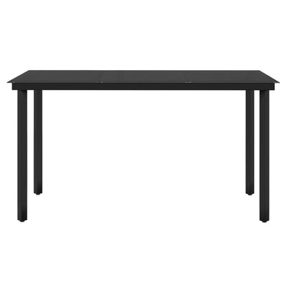 Set da Pranzo da Giardino 5 pz con Cuscini Nero - homemem39