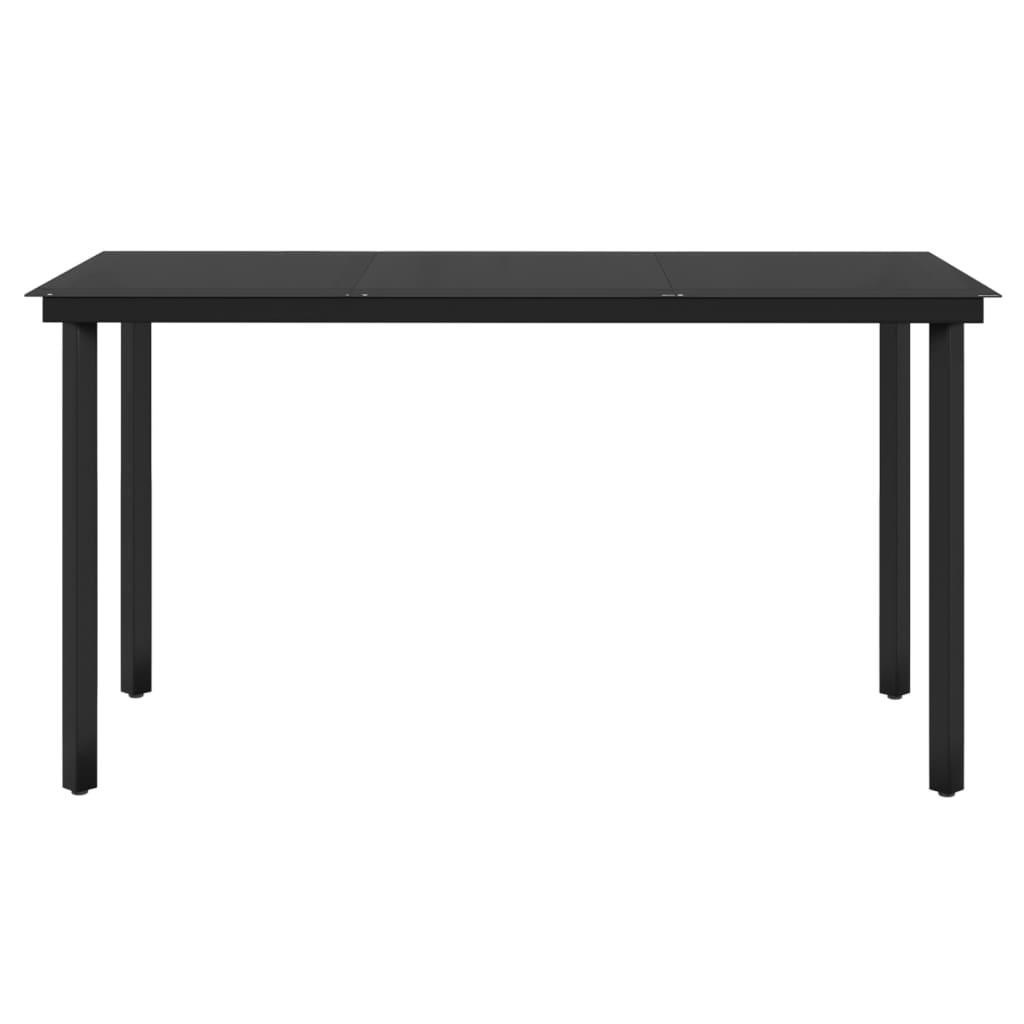 Set da Pranzo da Giardino 7 pz con Cuscini Nero | homemem39