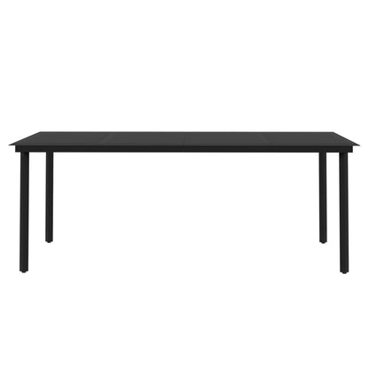 Set da Pranzo da Giardino 7 pz con Cuscini Nero | homemem39