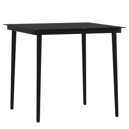 Set da Pranzo da Giardino 3 pz con Cuscini Nero | homemem39