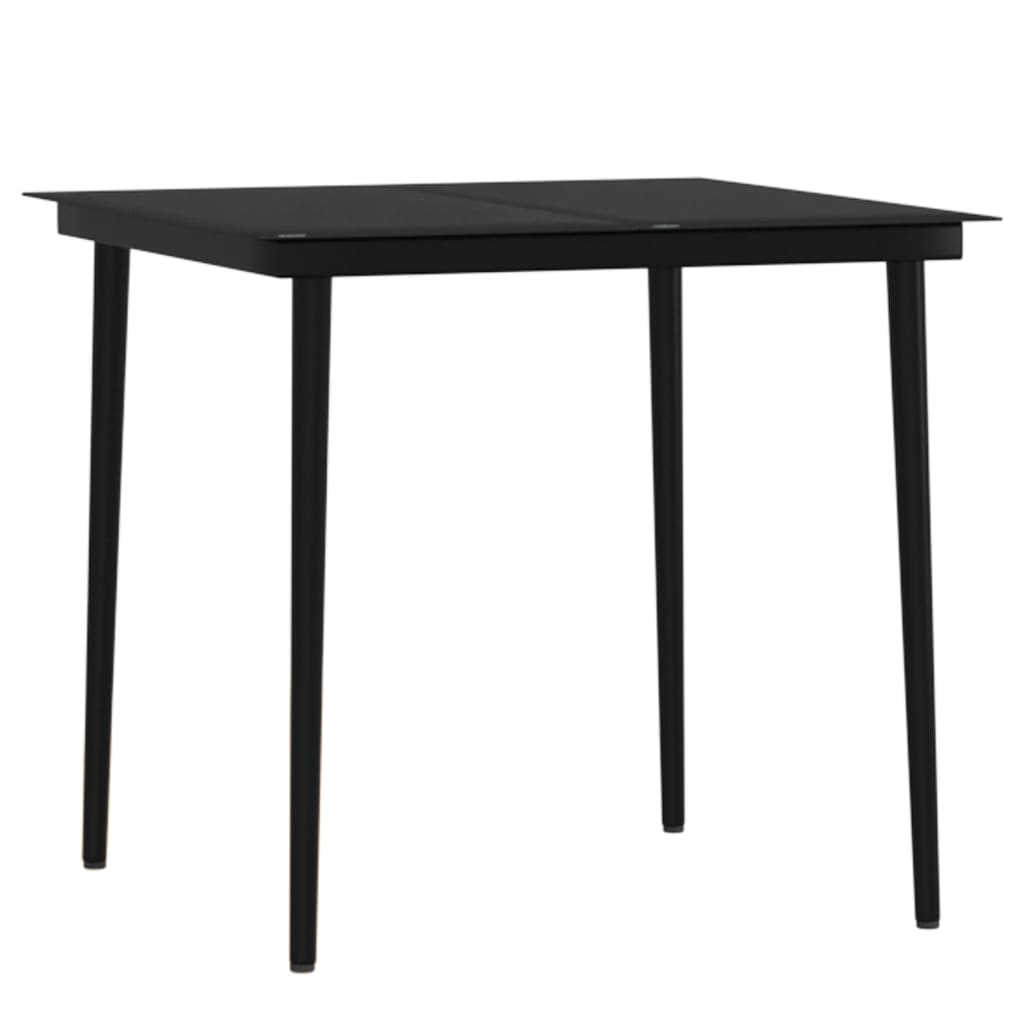 Set da Pranzo da Giardino 5 pz con Cuscini Nero | homemem39