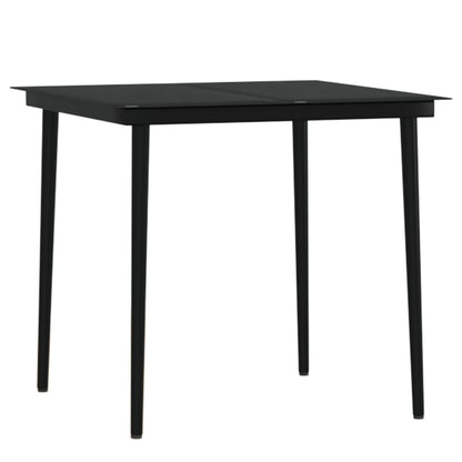 Set da Pranzo da Giardino 5 pz con Cuscini Nero | homemem39