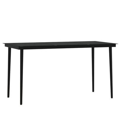 Set da Pranzo da Giardino 5 pz con Cuscini Nero | homemem39