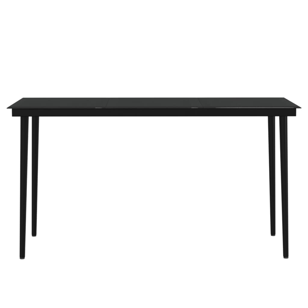 Set da Pranzo da Giardino 5 pz con Cuscini Nero | homemem39