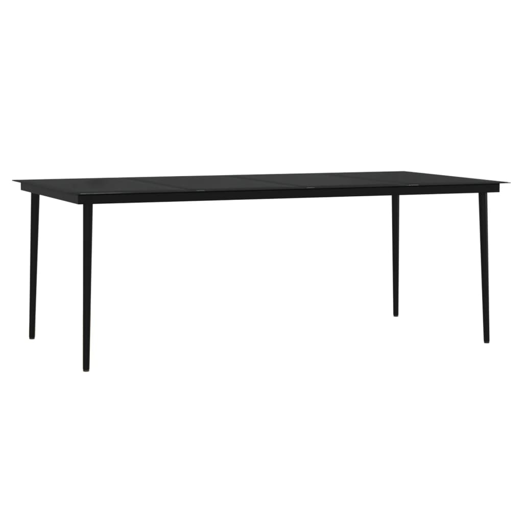 Set da Pranzo da Giardino 7 pz con Cuscini Nero | homemem39