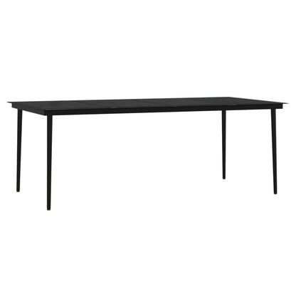 Set da Pranzo da Giardino 7 pz con Cuscini Nero | homemem39