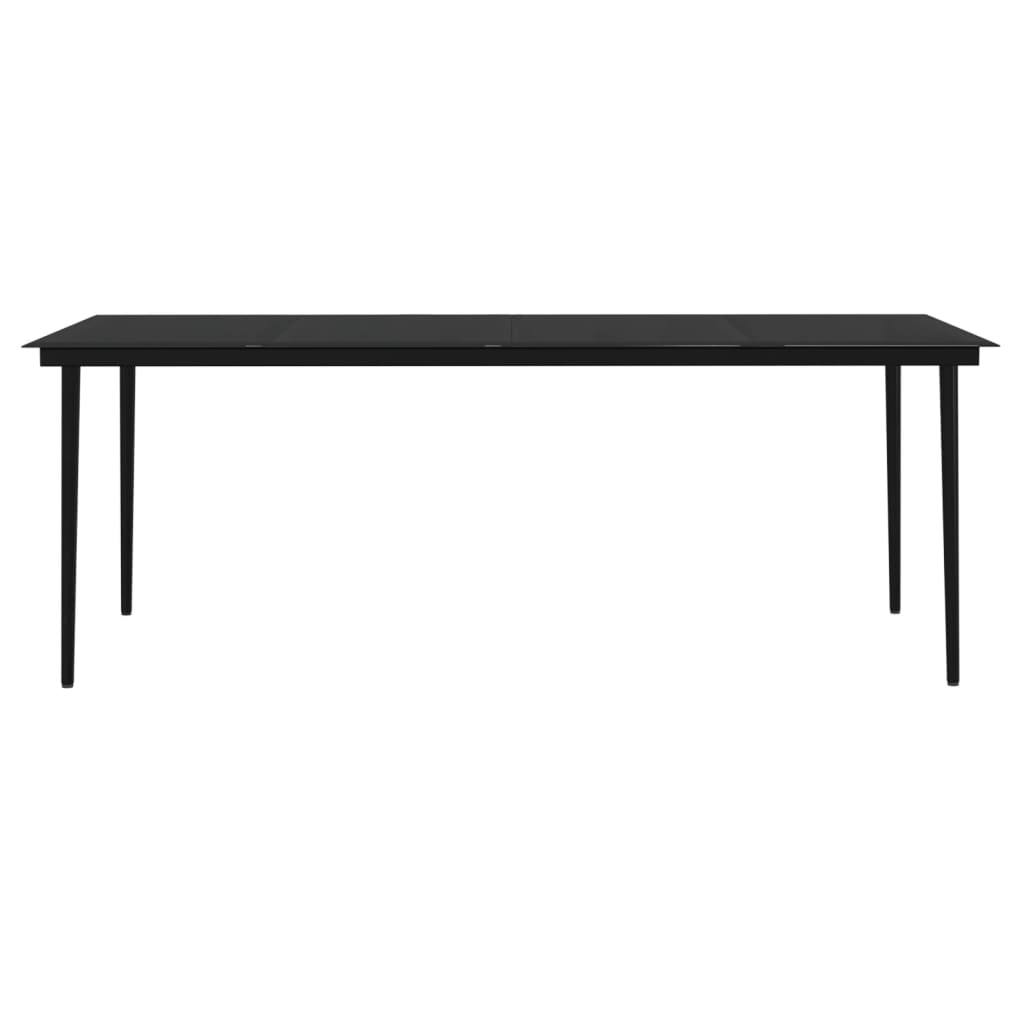 Set da Pranzo da Giardino 7 pz con Cuscini Nero | homemem39
