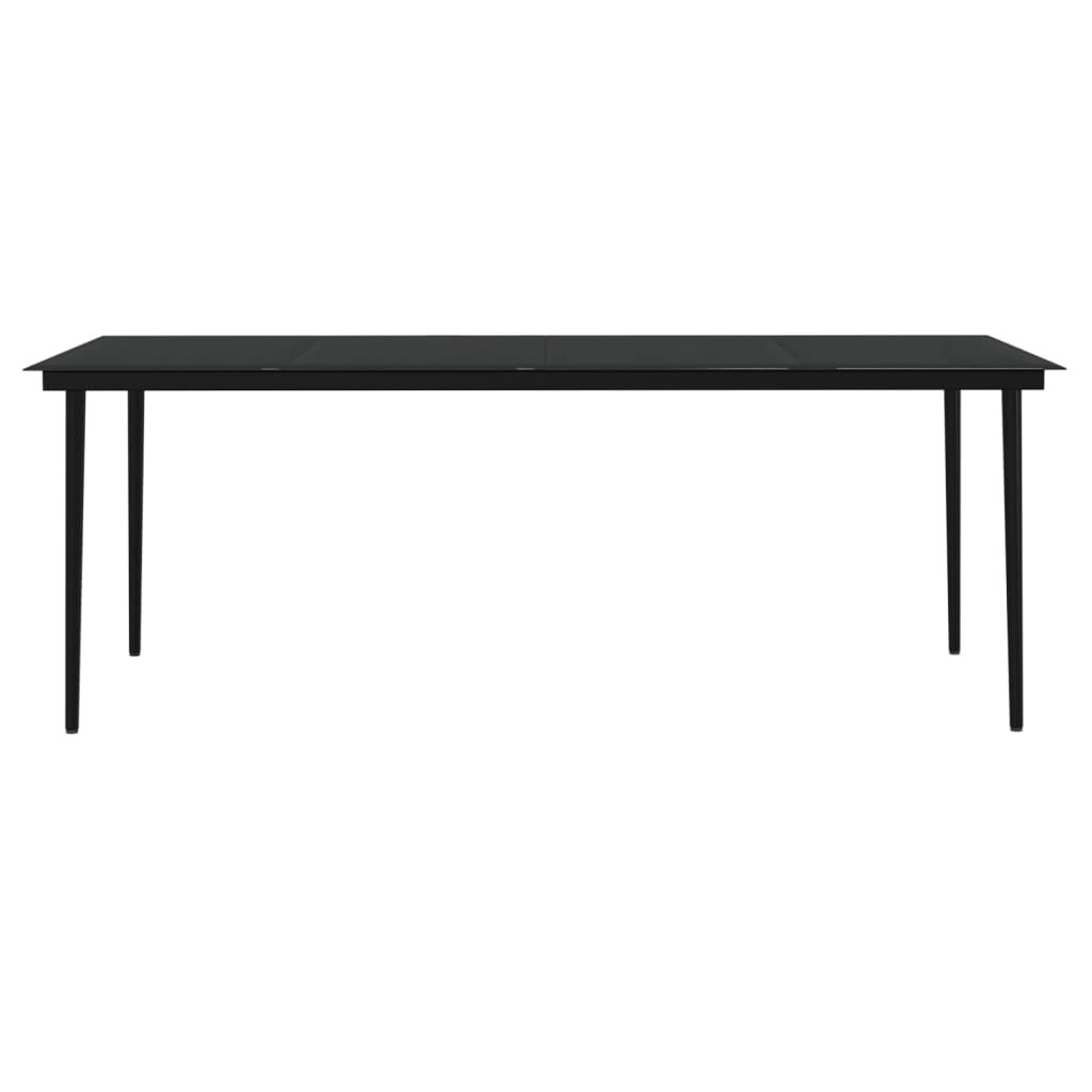Set da Pranzo da Giardino 9 pz con Cuscini Nero | homemem39