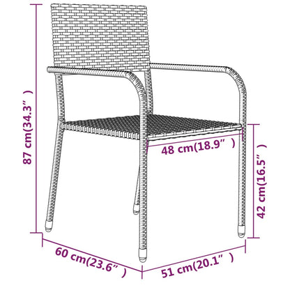 Set Mobili da Pranzo per Giardino 3 pz Grigio