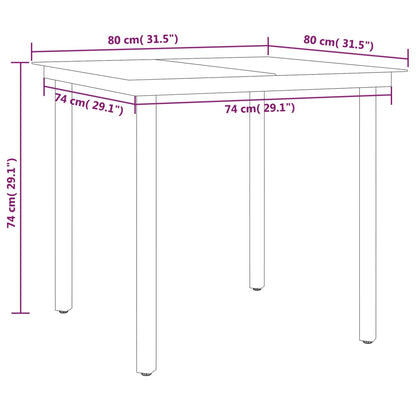 Set Mobili da Pranzo per Giardino 3 pz Antracite