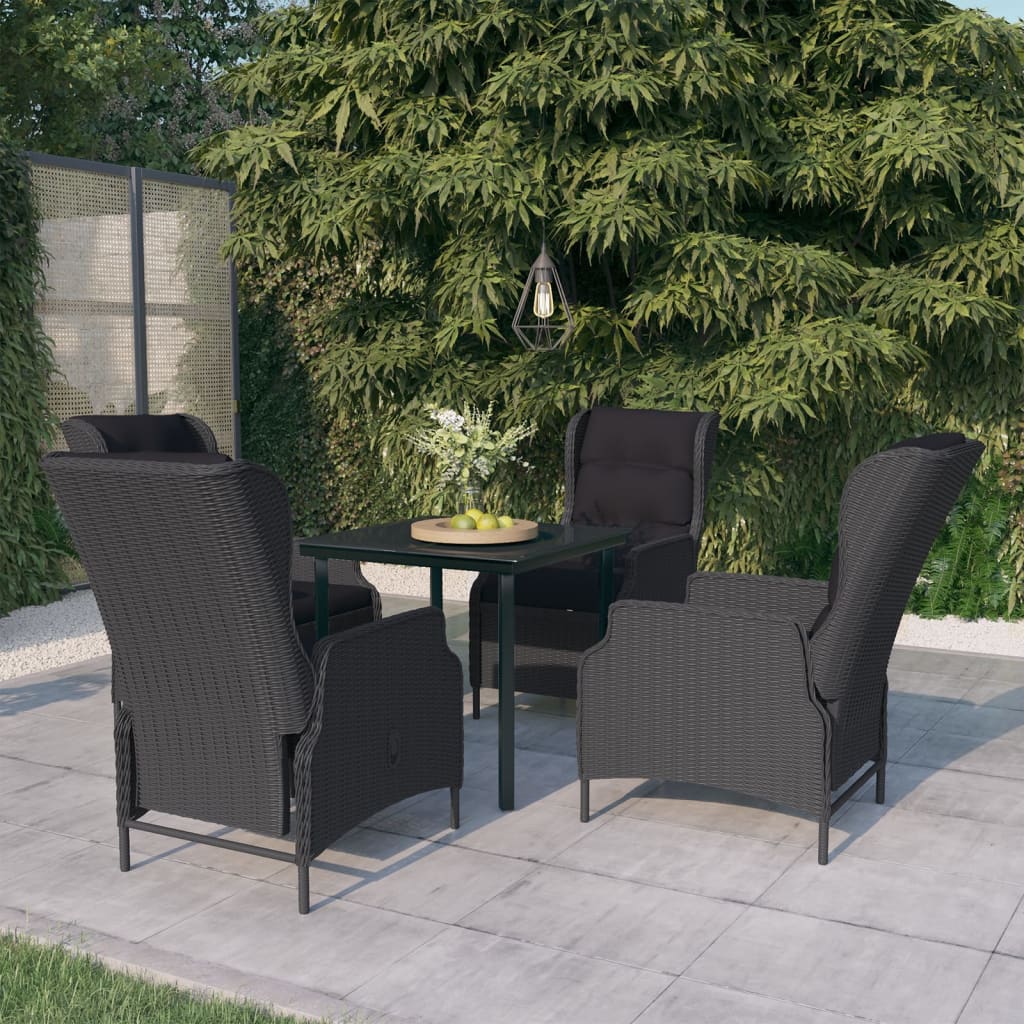 Set da Pranzo da Giardino 5 pz Grigio Scuro - homemem39