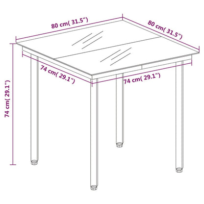 Set da Pranzo da Giardino 3 pz Grigio Chiaro | homemem39