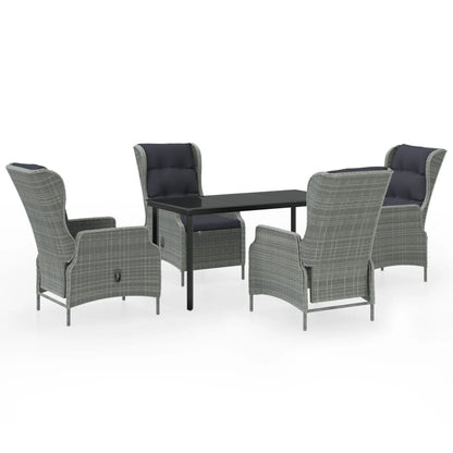 Set Mobili da Pranzo per Giardino 5 pz Grigio Chiaro | homemem39