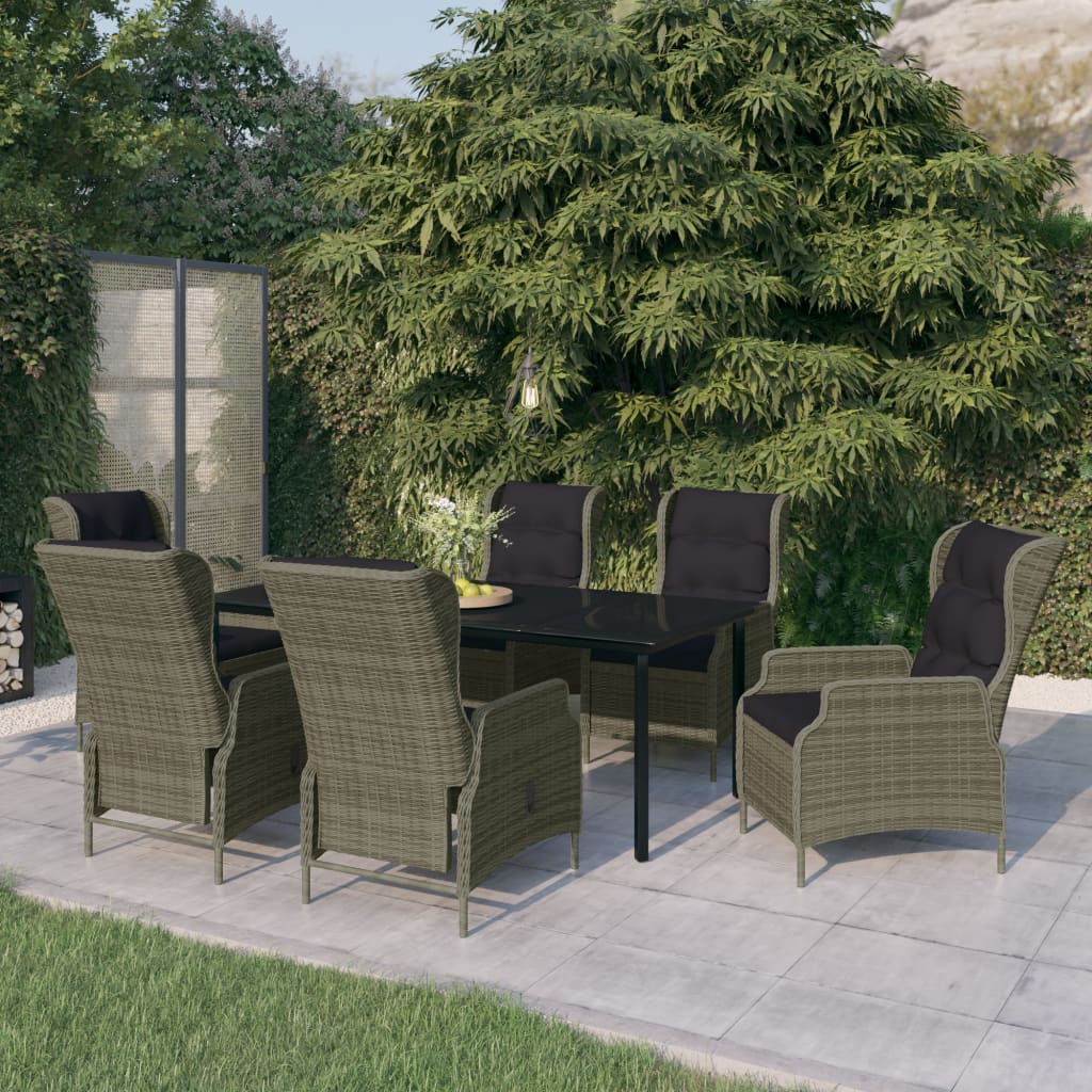 Set da Pranzo da Giardino 7 pz Marrone | homemem39