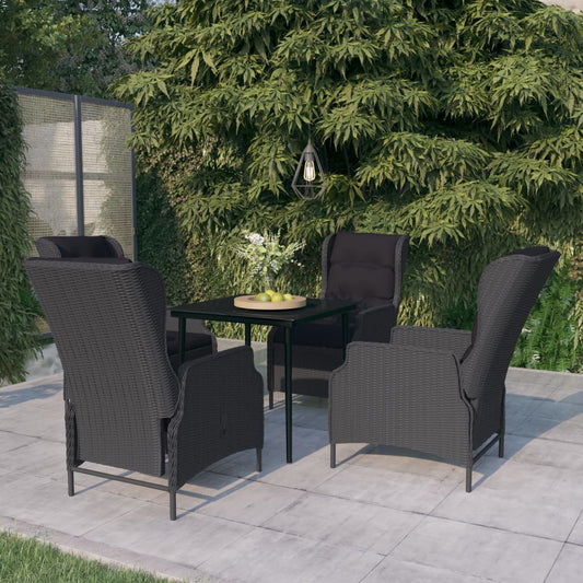 Set da Pranzo da Giardino 5 pz Grigio Scuro - homemem39