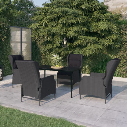 Set da Pranzo da Giardino 5 pz Grigio Scuro - homemem39