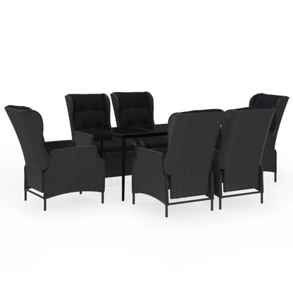 Set da Pranzo da Giardino 7 pz Grigio Scuro - homemem39