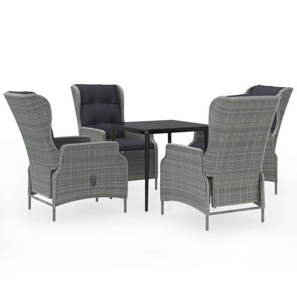 Set Mobili da Pranzo per Giardino 5 pz Grigio Chiaro | homemem39