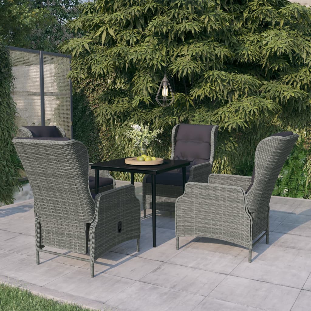 Set Mobili da Pranzo per Giardino 5 pz Grigio Chiaro | homemem39