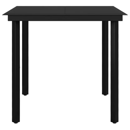Set da Pranzo da Giardino 5 pz con Cuscini Polyrattan e Vetro | homemem39
