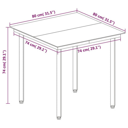 Set da Pranzo da Giardino 5 pz con Cuscini Polyrattan e Vetro | homemem39