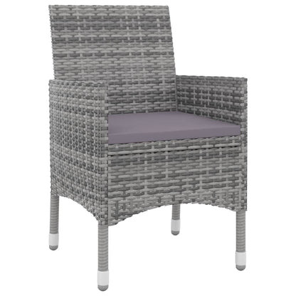 Set da Pranzo per Giardino 5 pz con Cuscini Polyrattan e Vetro | homemem39