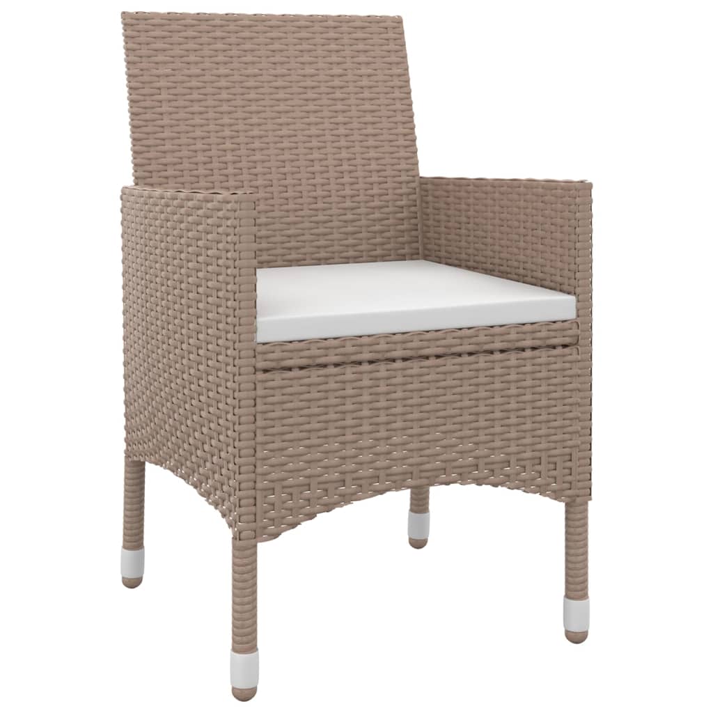 Set da Pranzo per Giardino 5 pz con Cuscini Polyrattan e Vetro | homemem39