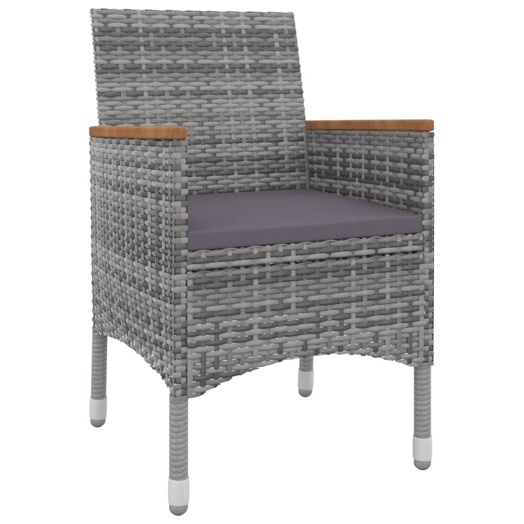 Set da Pranzo per Giardino 5 pz con Cuscini Polyrattan e Vetro | homemem39