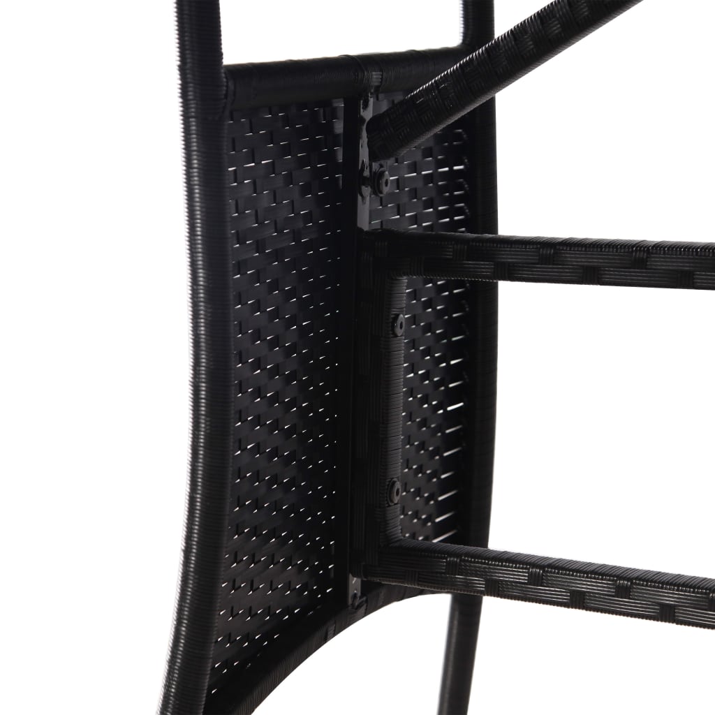Tavolo da Giardino Nero 170x80x74 cm in Polyrattan | homemem39