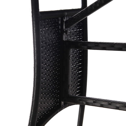 Tavolo da Giardino Nero 170x80x74 cm in Polyrattan | homemem39