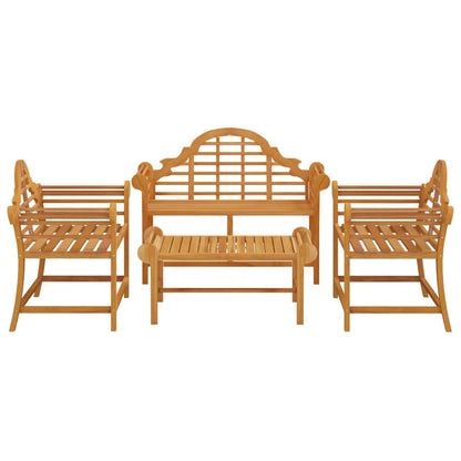 Set Salotto per Giardino 4pz Legno Massello di Teak - homemem39