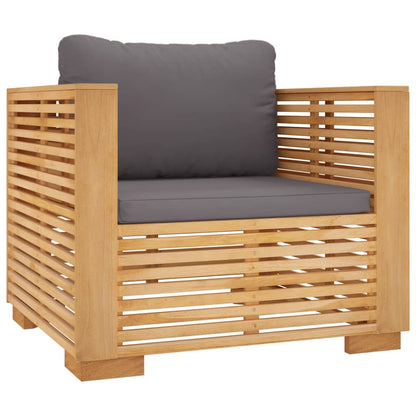 Set Divani da Giardino 7 pz con Cuscini Legno Massello di Teak