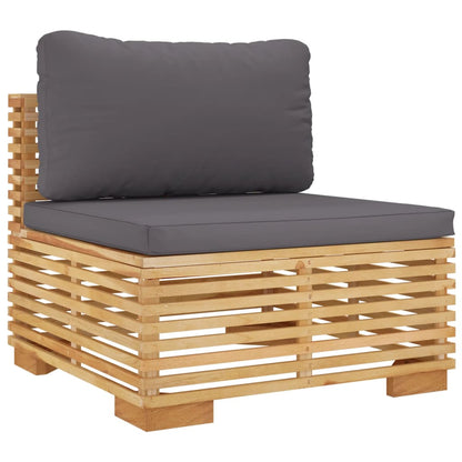 Set Divani da Giardino 7 pz con Cuscini Legno Massello di Teak