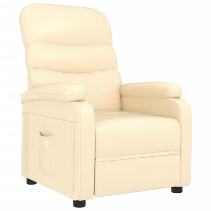 Poltrona Reclinabile Crema in Similpelle | homemem39