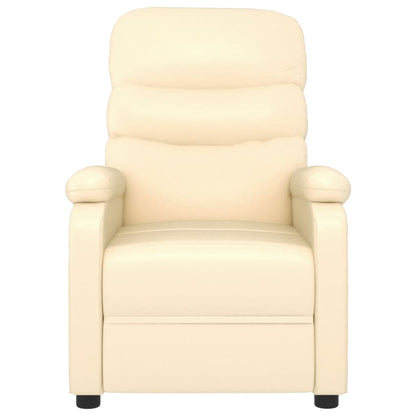 Poltrona Reclinabile Crema in Similpelle | homemem39