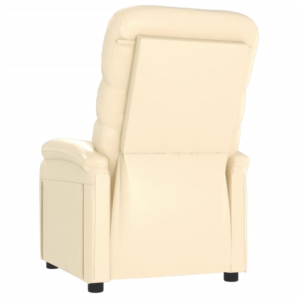Poltrona Reclinabile Crema in Similpelle | homemem39