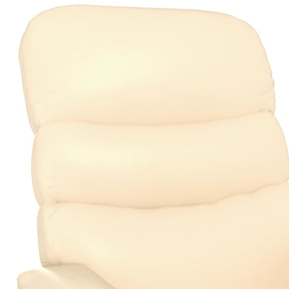 Poltrona Reclinabile Crema in Similpelle | homemem39