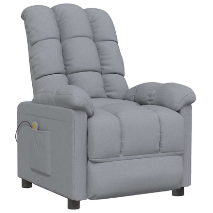 Poltrona Massaggiante in Tessuto Grigio Chiaro | homemem39